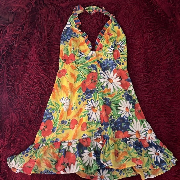 Halter Floral Dress - Size Small - Picture 1 of 7